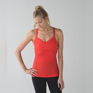 Lululemon Wrap It Up Tank – Size 4 (Orange)